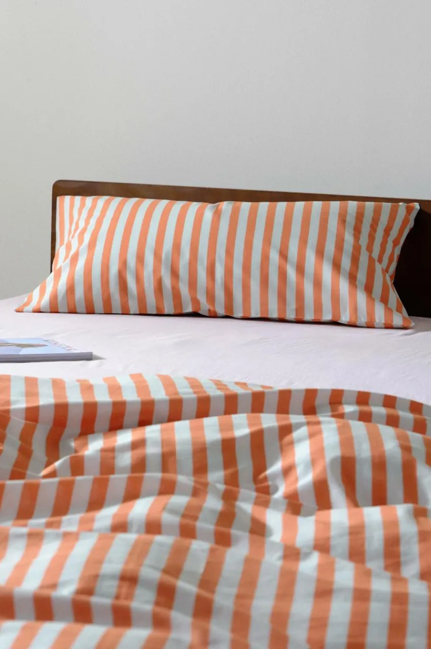 Örngott|Jotex BOEL örngott 90x50 Cm - Ekologisk Ljusblå/orange