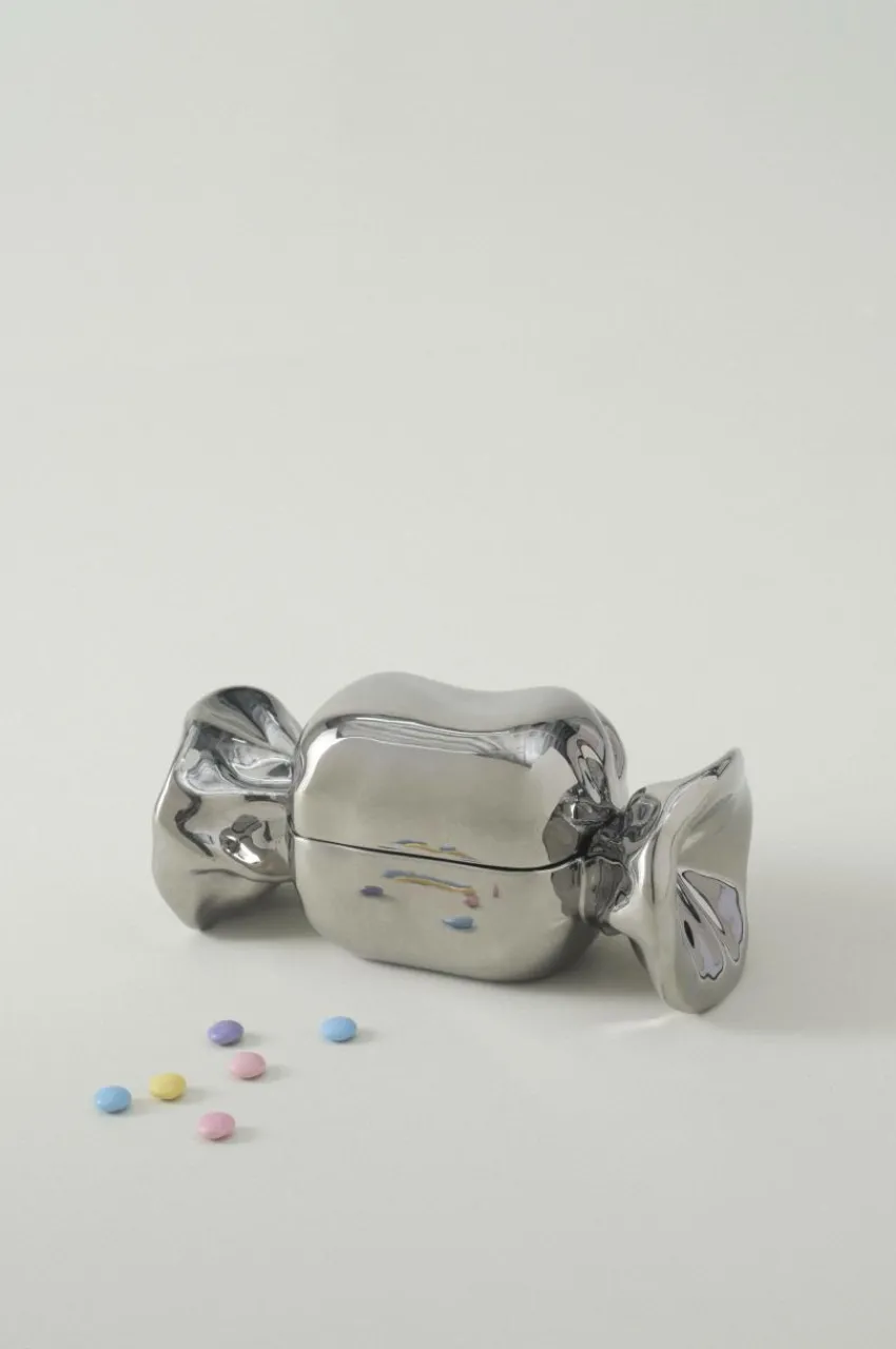 Juldukning|Juldekoration|Jotex BONBON Skål Med Lock Silver