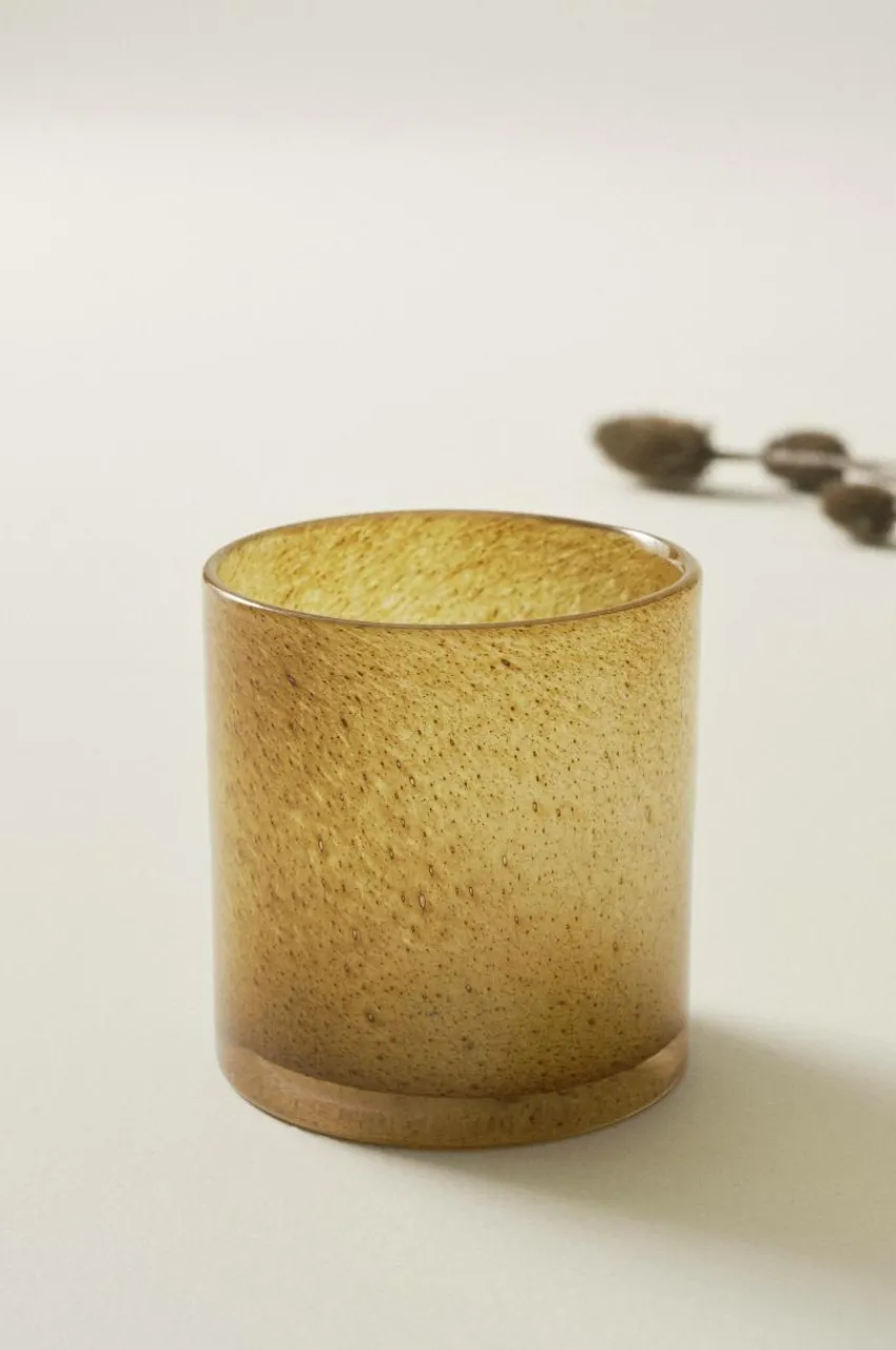 Ljuslyktor|Jotex BOSS Ljuslykta - Höjd 16 Cm Senapsbrun