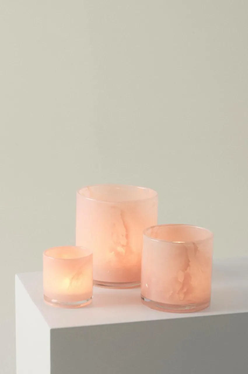 Ljuslyktor|Jotex BOSSY Ljuslykta - Höjd 8 Cm Ljus persika