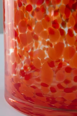 Ljuslyktor|Jotex BOSTON Ljuslykta Höjd 16 Cm Röd/orange