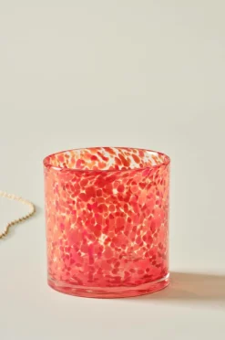 Ljuslyktor|Jotex BOSTON Ljuslykta Höjd 16 Cm Röd/orange