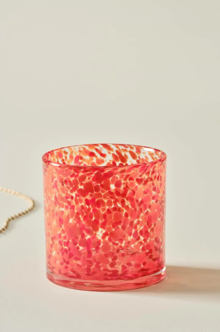 Ljuslyktor|Jotex BOSTON Ljuslykta Höjd 16 Cm Röd/orange