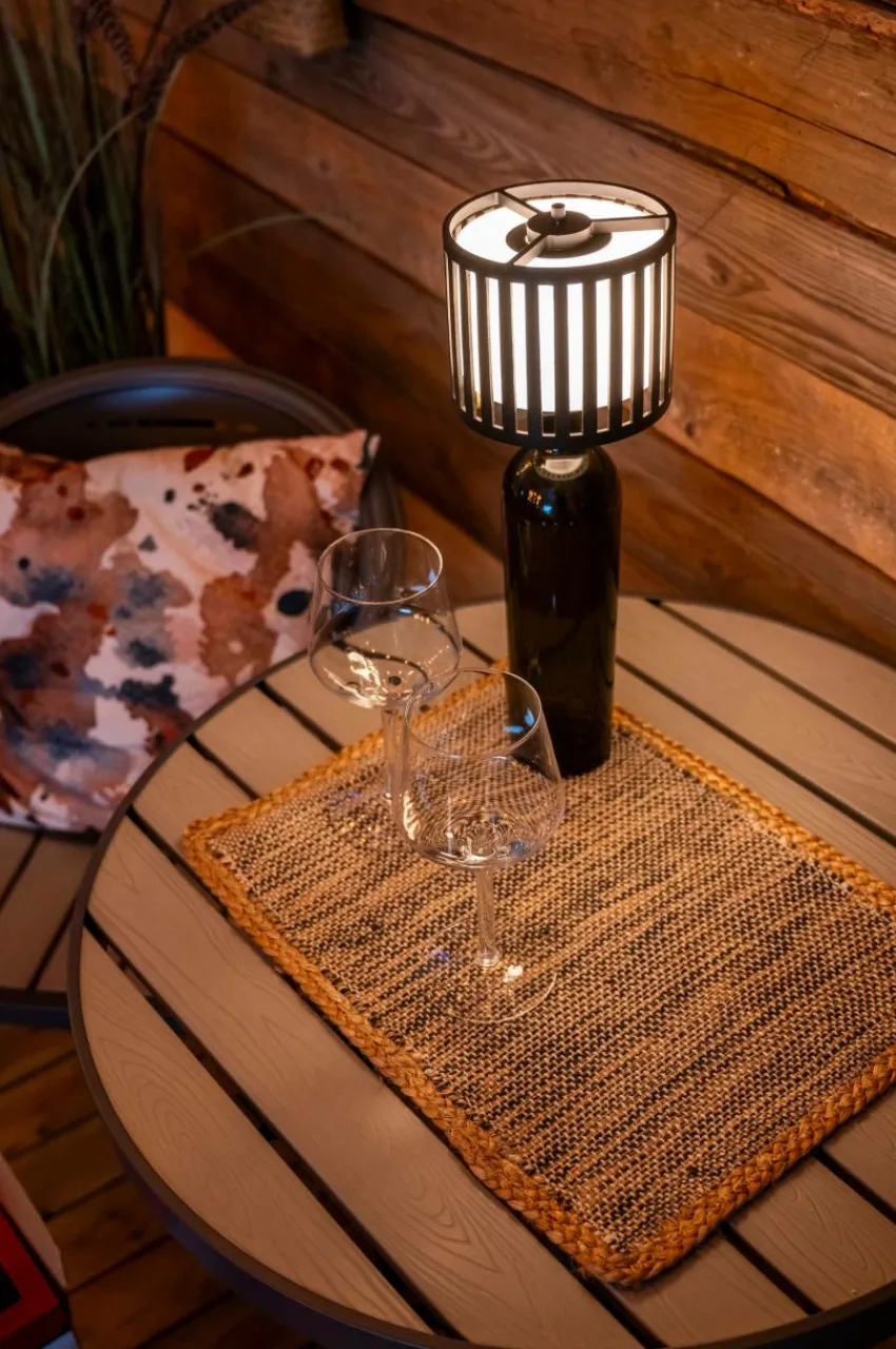 Utebelysning|Utebelysning|Jotex BOTTLE Bordslampa Uppladdningsbar Utomhus Svart