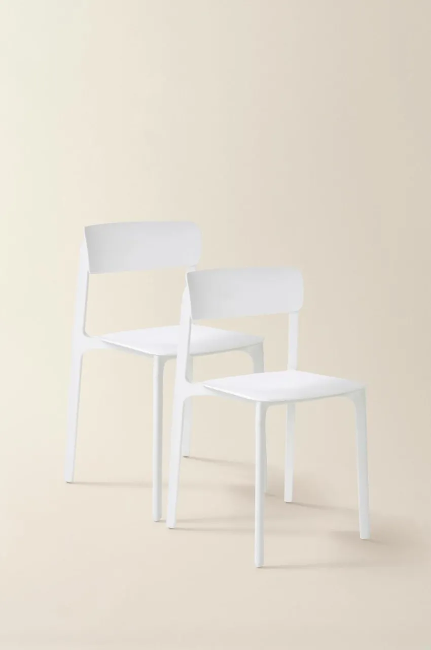 Utestolar & Utepallar|Utemöbler|Jotex BRANTEVIK Stol 2-pack Vit