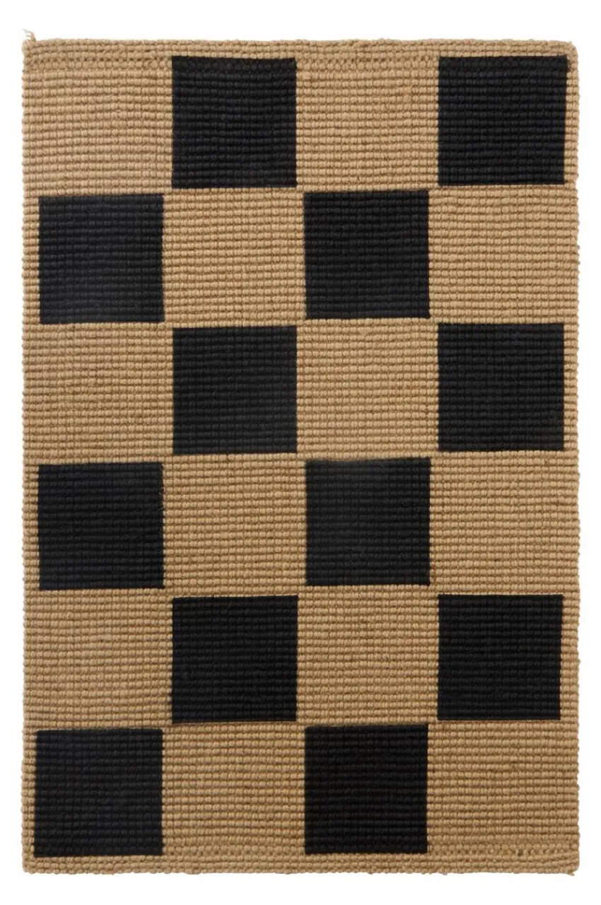 Dörrmattor|Jotex BRICKET Dörrmatta 60x90 Cm Svart/natur
