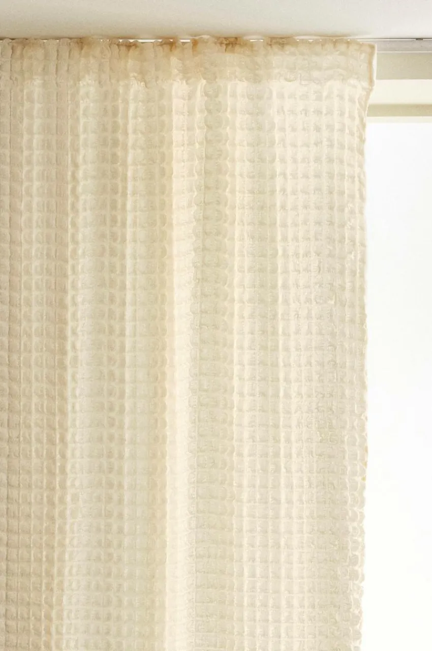 Multifunktionsgardiner|Jotex BUBBLY Multifuktionsgardin - 1 Längd Naturvit