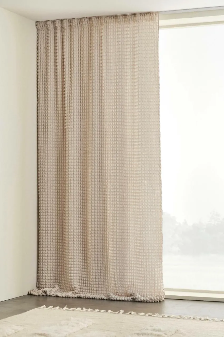 Julgardiner|Multifunktionsgardiner|Jotex BUBBLY Multifuktionsgardin - 1 Längd Beige