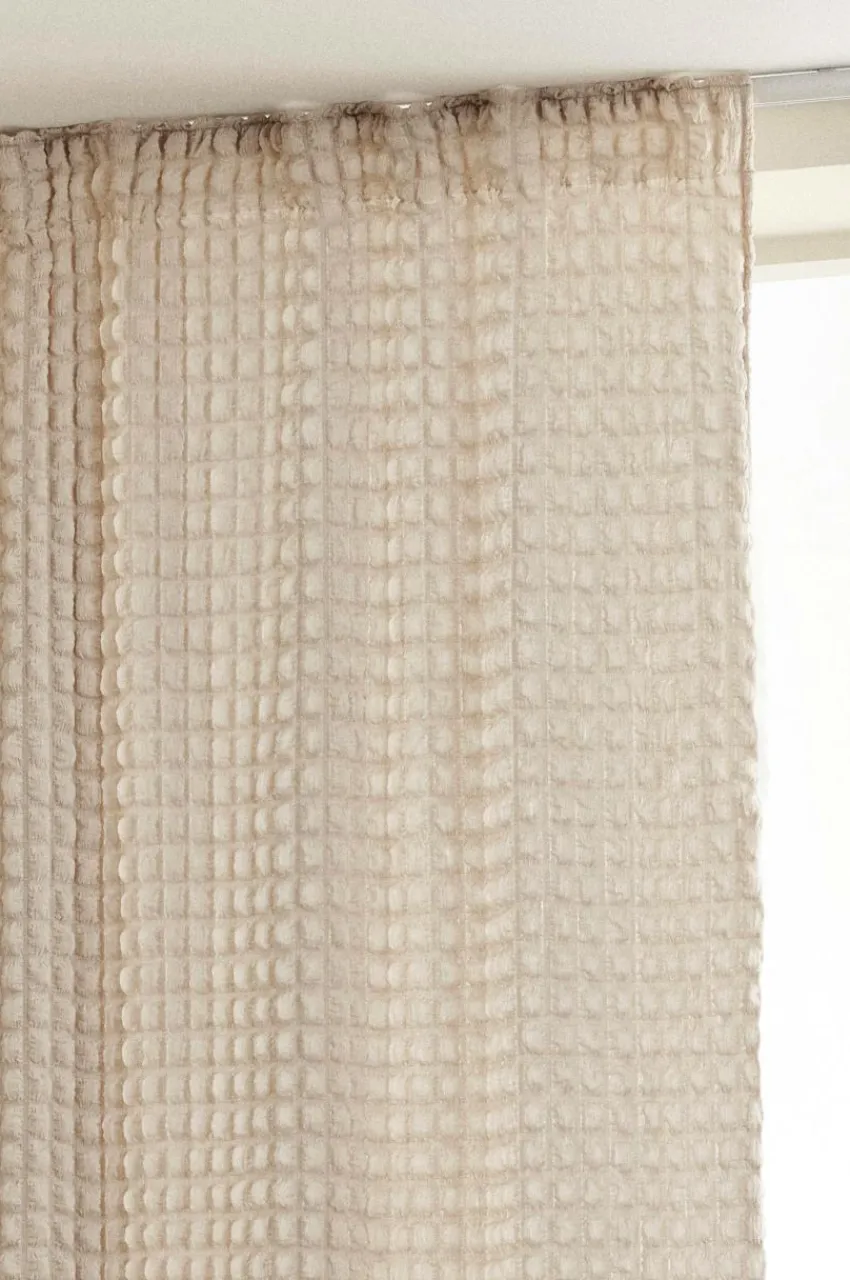 Julgardiner|Multifunktionsgardiner|Jotex BUBBLY Multifuktionsgardin - 1 Längd Beige