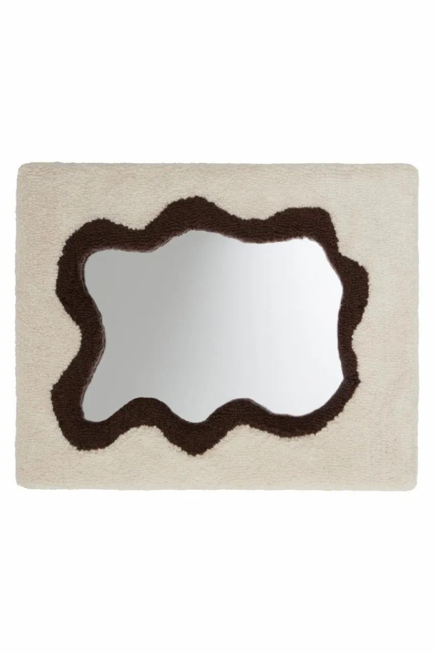 Speglar|Speglar|Jotex BUDDY Spegel - 50 Cm Vit/brun