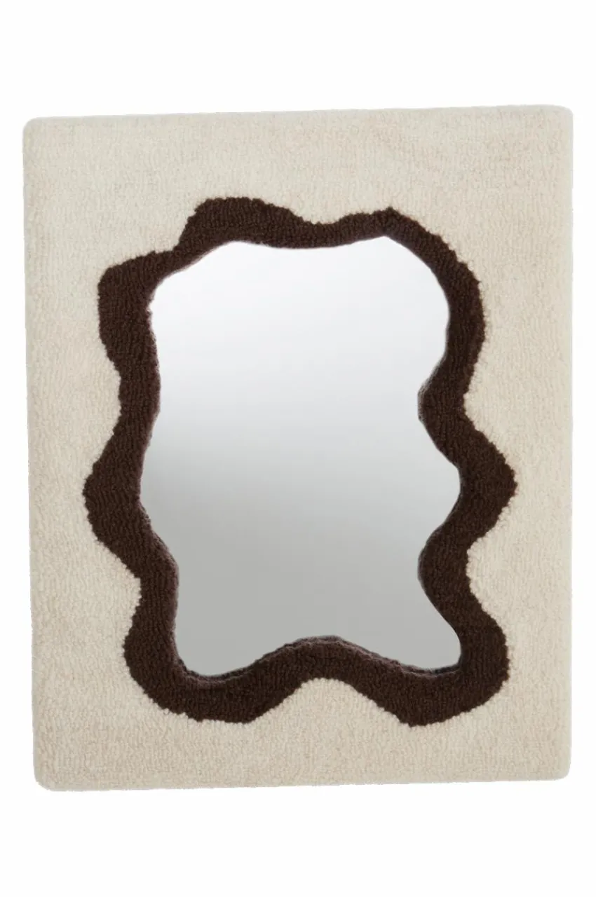 Speglar|Speglar|Jotex BUDDY Spegel - 50 Cm Vit/brun