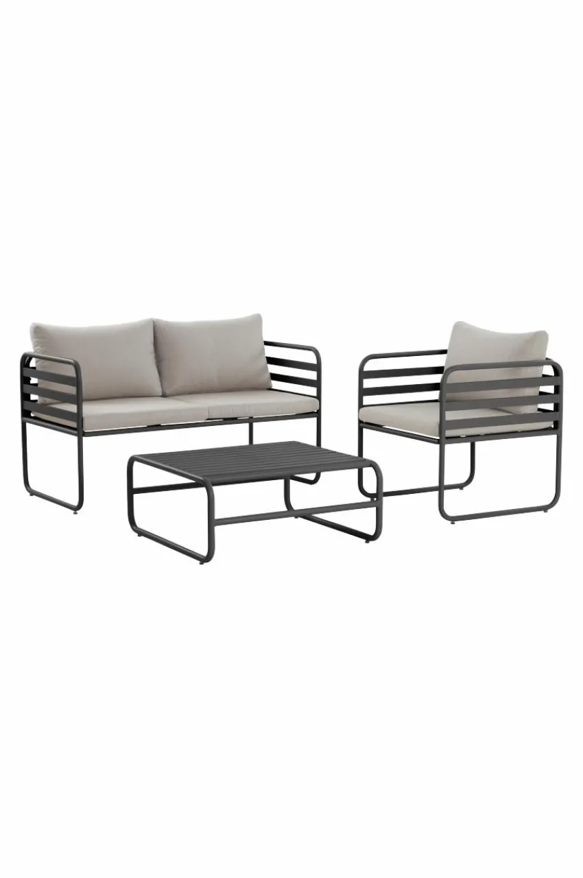 Utefåtöljer|Loungemöbler|Jotex CADIZ Loungestol Svart