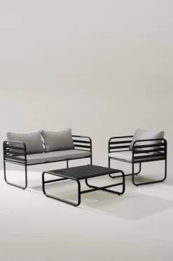 Utefåtöljer|Loungemöbler|Jotex CADIZ Loungestol Svart