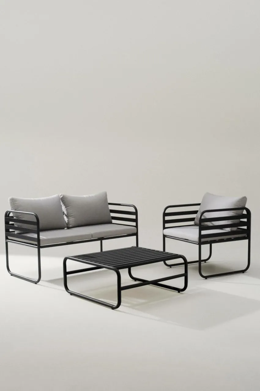 Utefåtöljer|Loungemöbler|Jotex CADIZ Loungestol Svart