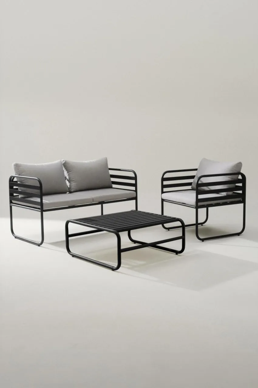 Utebord|Utemöbler|Jotex CADIZ Soffbord Svart