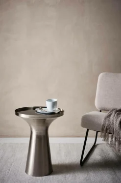 Bord|Jotex CALABASAS Sidobord ø 40 Cm Nickel