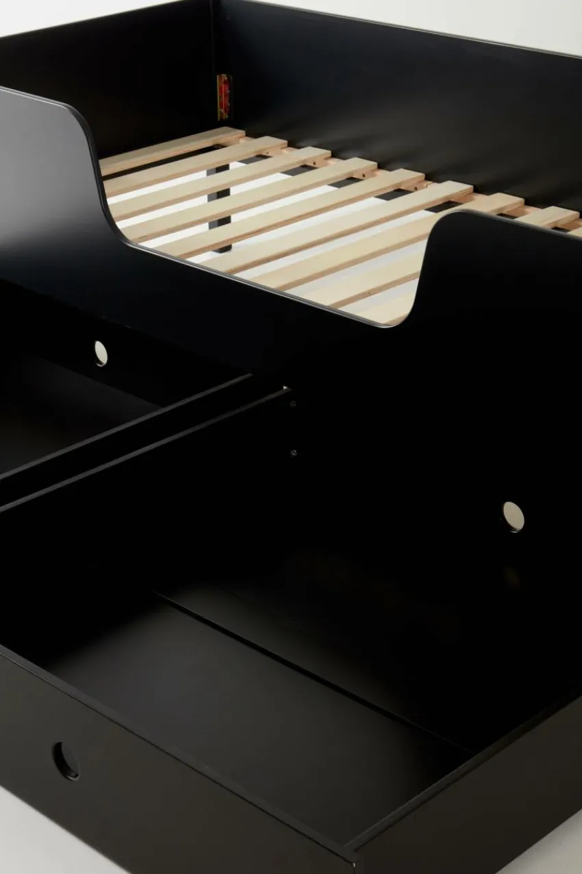 Barnmöbler|Barnmöbler Deal|Jotex CAMPO Barnsäng Med Förvaring 90X200 Cm Svart