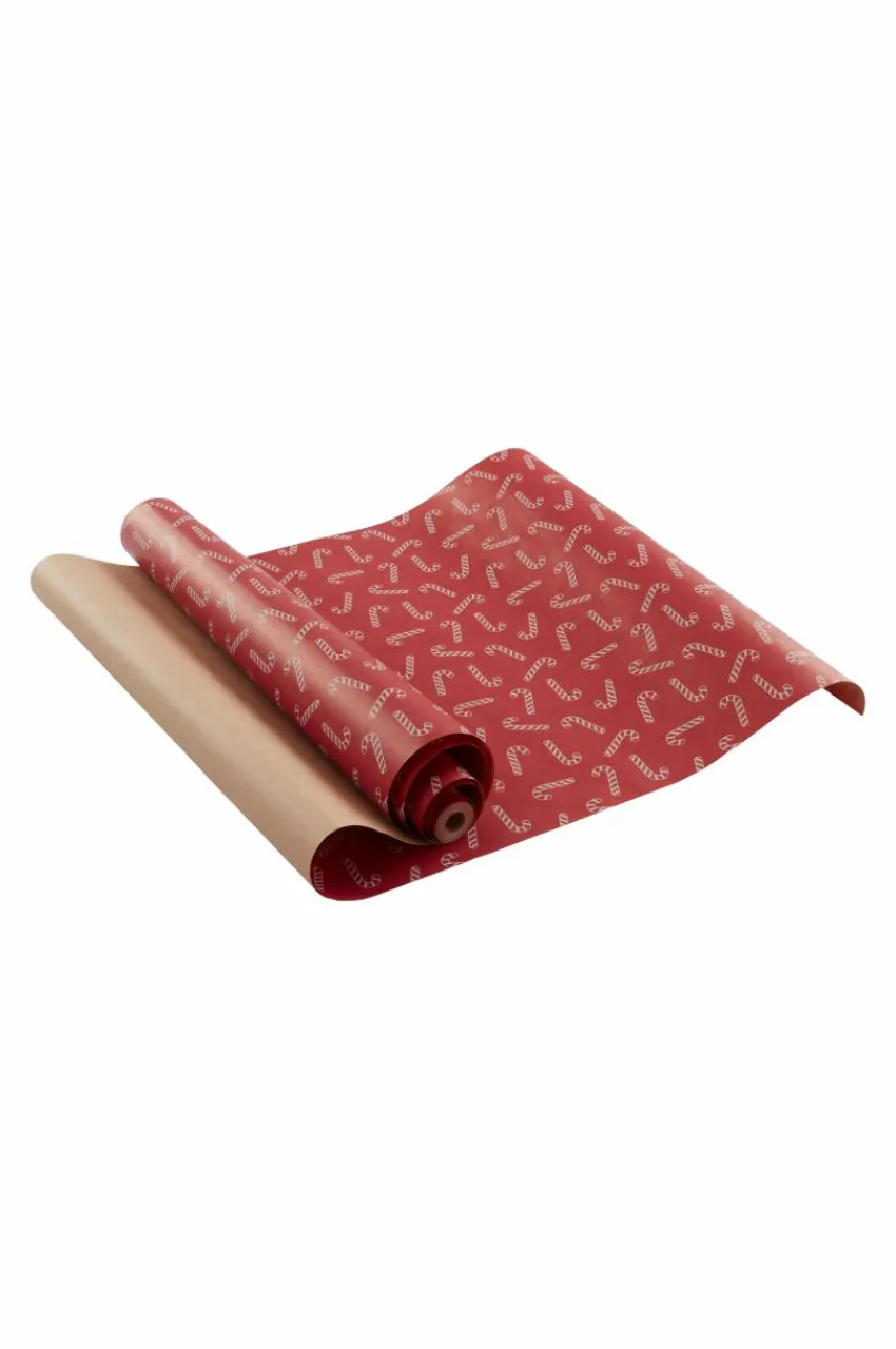 Presentpapper & Snöre|Juldekoration|Jotex CANDY CANES Presentpapper Röd/vit