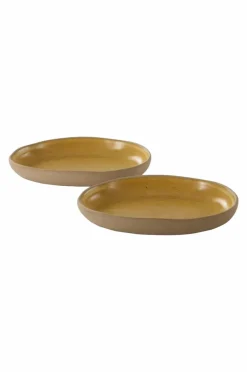 Tallrikar|Jotex CARA Assiett 2-pack ø 16 Cm Senap/beige
