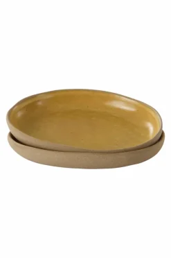 Tallrikar|Jotex CARA Assiett 2-pack ø 16 Cm Senap/beige