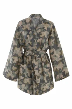 Morgonrockar|Jotex CARA Kimono Kort Mörkgrön