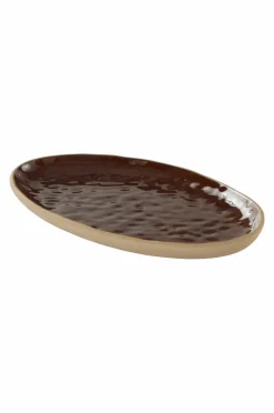 Brickor & Serveringsfat|Jotex CARA Serveringsfat 29x18 Cm Mörkbrun/beige
