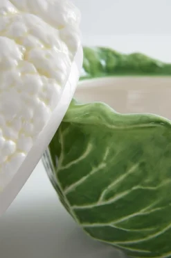 Brickor & Serveringsfat|Jotex CAULIFLOWER Skål Med Lock Grön/naturvit