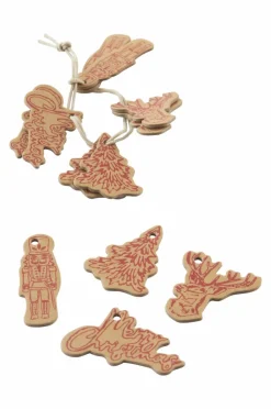 Juldekoration|Jotex CHRISTMAS Etikett 12-pack Röd