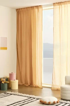Barngardiner|Jotex CIA Multifunktionsgardin 2-pack Senapsgul