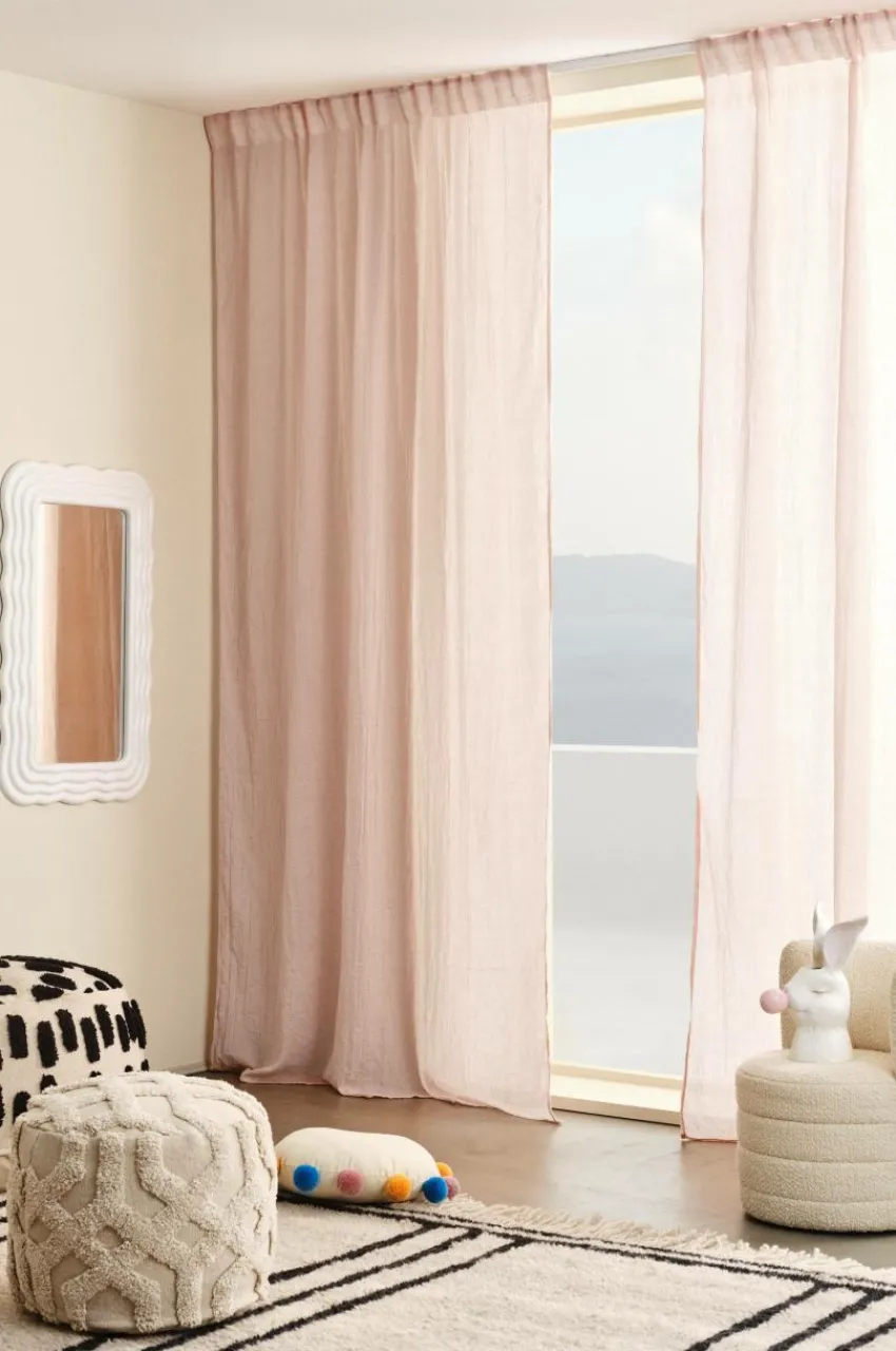 Barngardiner|Jotex CIA Multifunktionsgardin 2-pack Ljusrosa