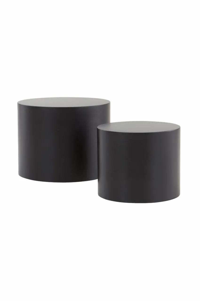 Bord|Jotex CILIN Sidobord 2-pack ø 38 Cm, ø 48 Cm Matt svart