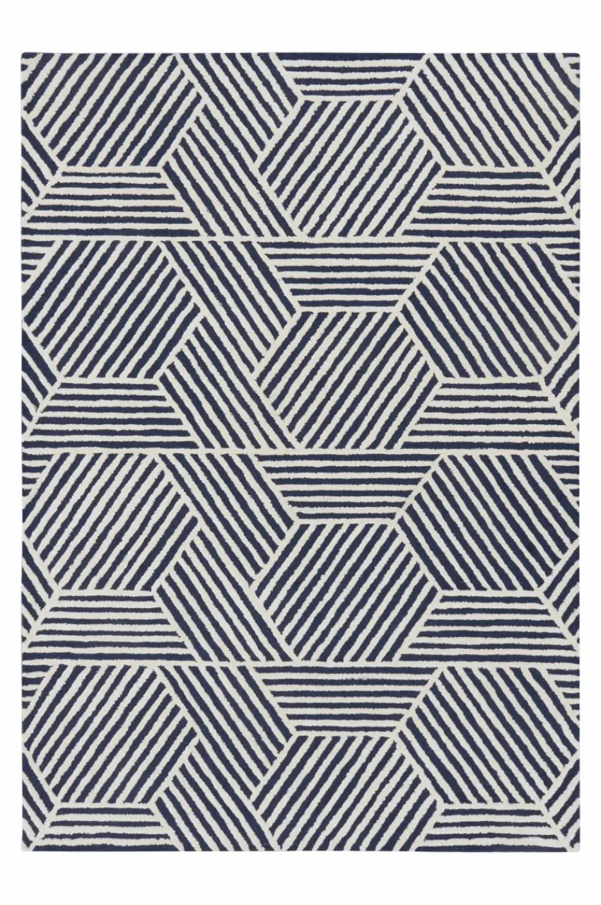 Viskosmattor|Jotex CLADY Viskosmatta 200x300 Cm Blå/vit