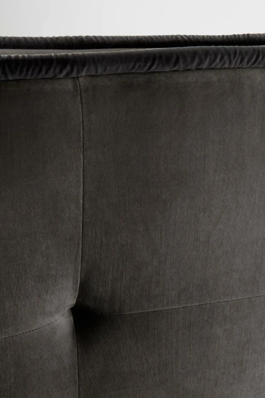 Sänggavlar|Jotex CLIFTON Sänggavel 180 Cm Grå/svart piping
