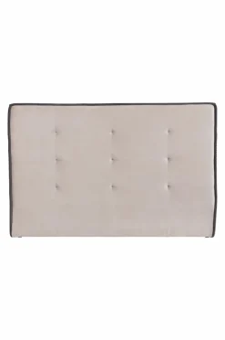 Sänggavlar|Jotex CLIFTON Sänggavel 180 Cm Greige/mörkgrå piping