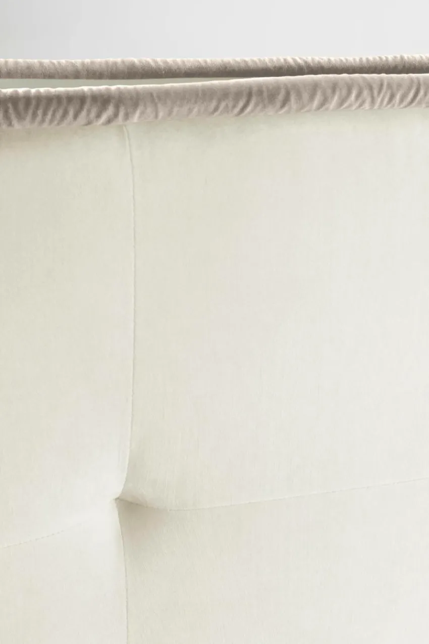 Sänggavlar|Jotex CLIFTON Sänggavel 120 Cm Naturvit/greige piping