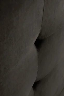 Sänggavlar|Jotex CLIFTON Sänggavel 160 Cm Mörkgrå/svart piping