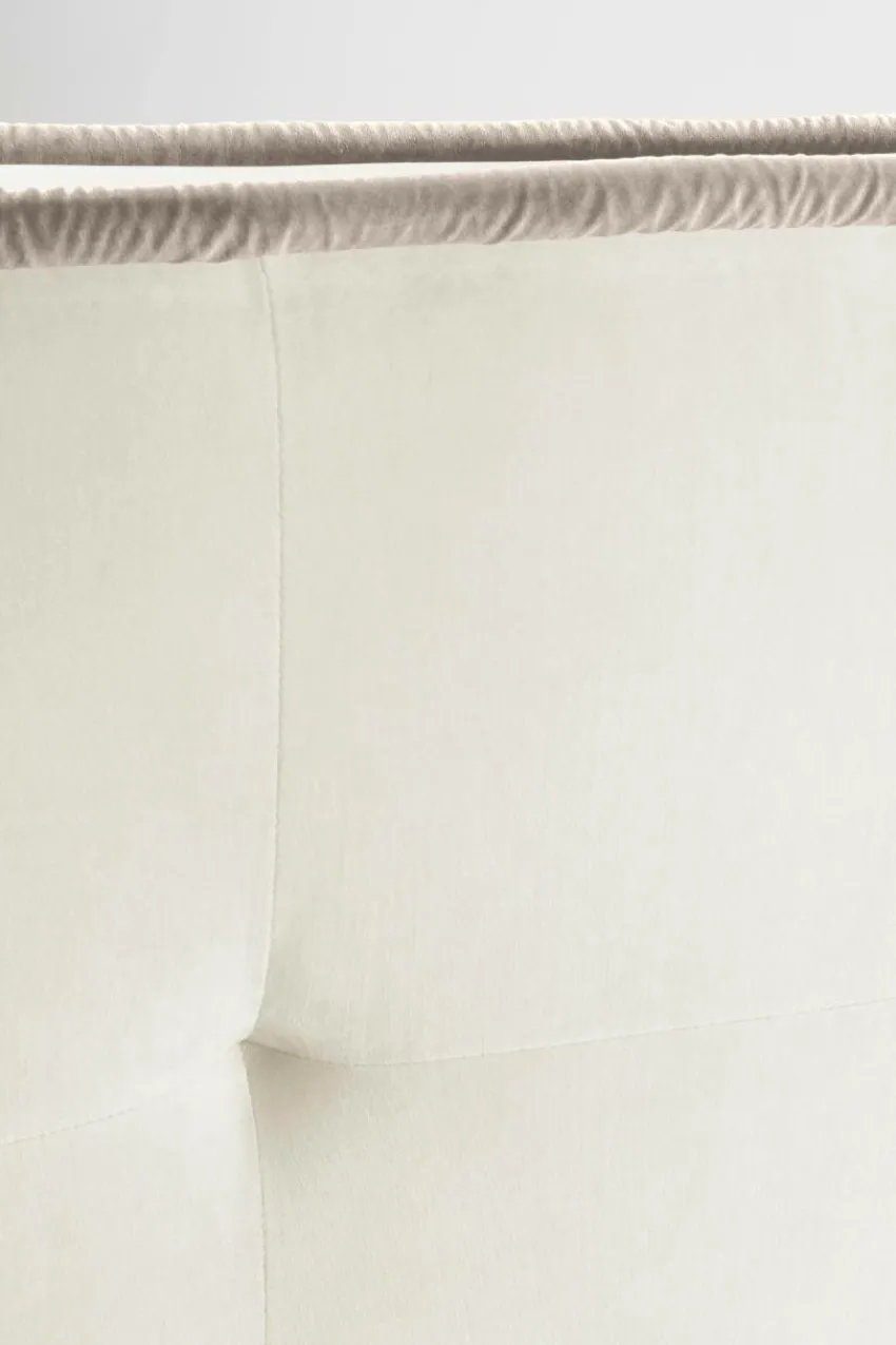Sänggavlar|Jotex CLIFTON Sänggavel 160 Cm Naturvit/greige piping