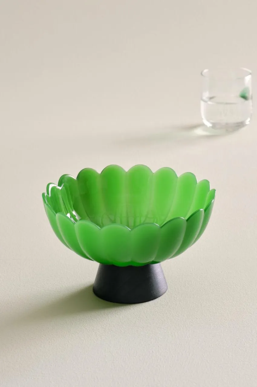 Skålar|Jotex CLOVER Glasskål ø 20 Cm Grön/mörk grön