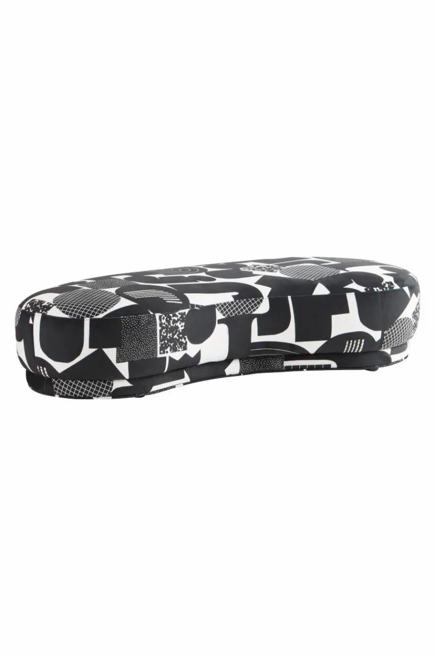 Sittpuffar|Jotex COCONINO PRINT Sittpuff Svart/vit