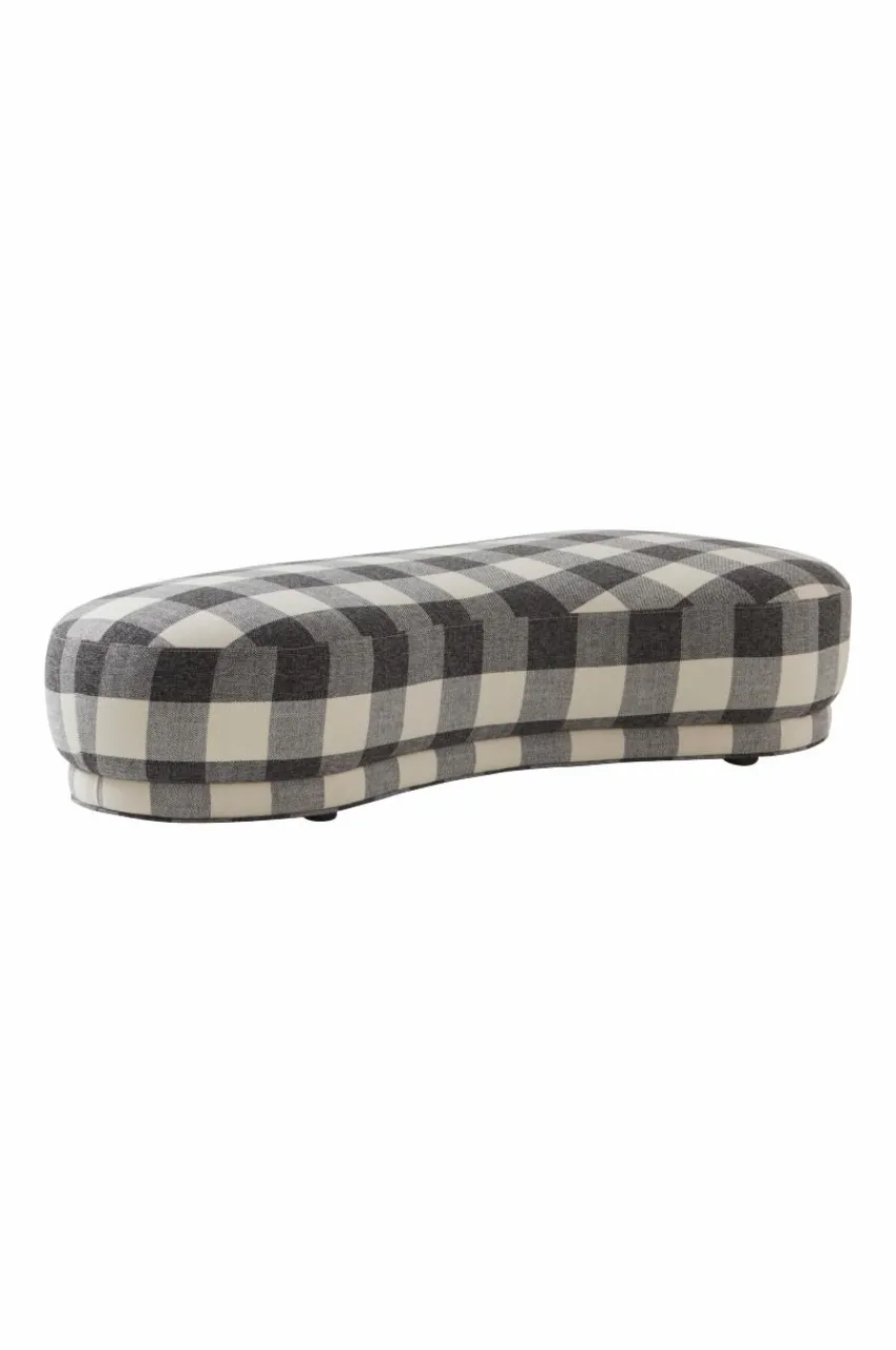 Sittpuffar|Jotex COCONINO Sittpuff Svart/vit stor ruta