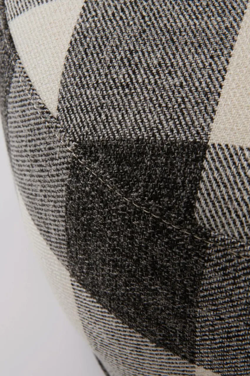 Sittpuffar|Jotex COCONINO Sittpuff Svart/vit stor ruta