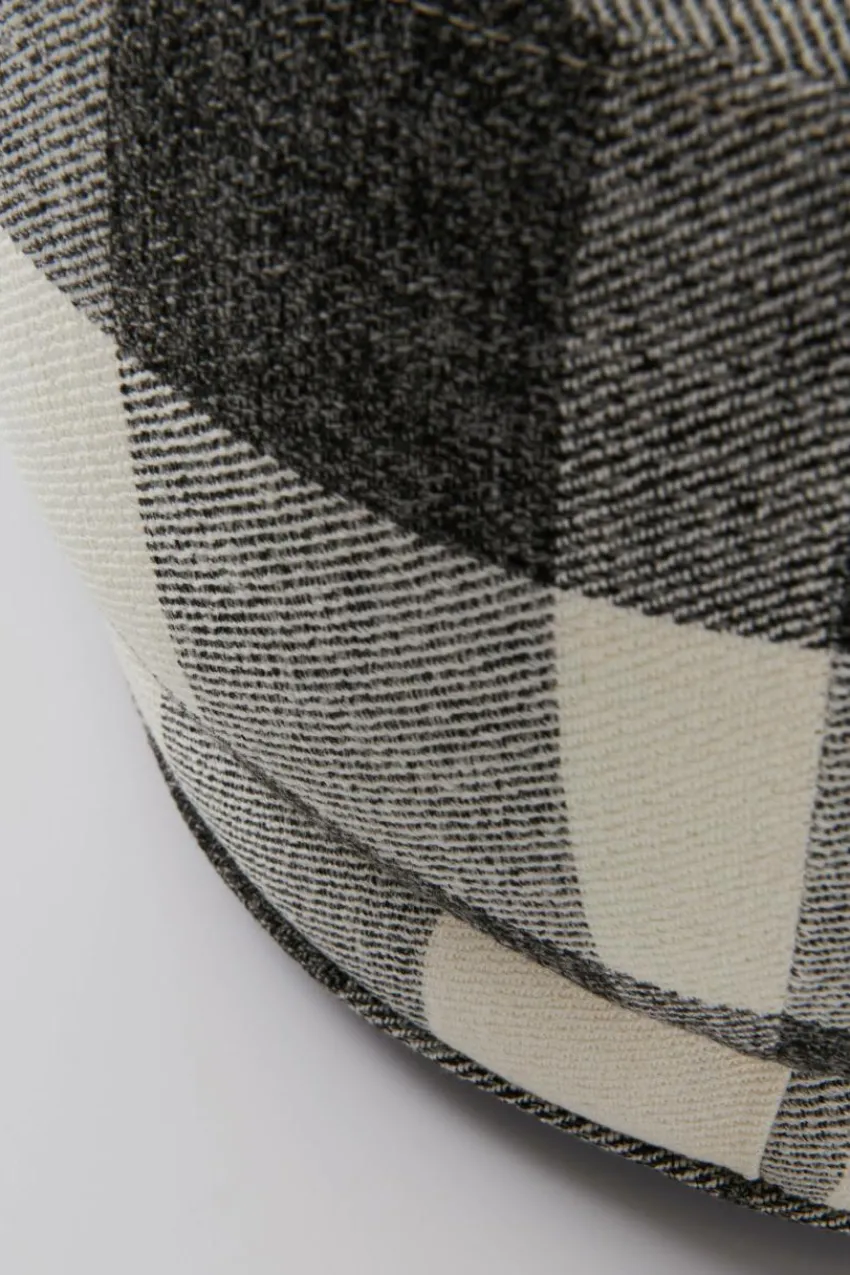 Sittpuffar|Jotex COCONINO Sittpuff Svart/vit stor ruta