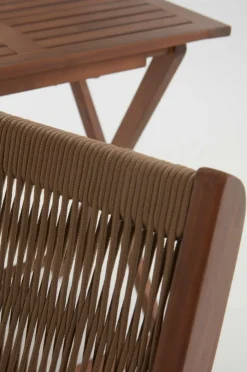 Utebord|Utemöbler|Jotex CORAL Caféset 3 Delar Teak/Brun