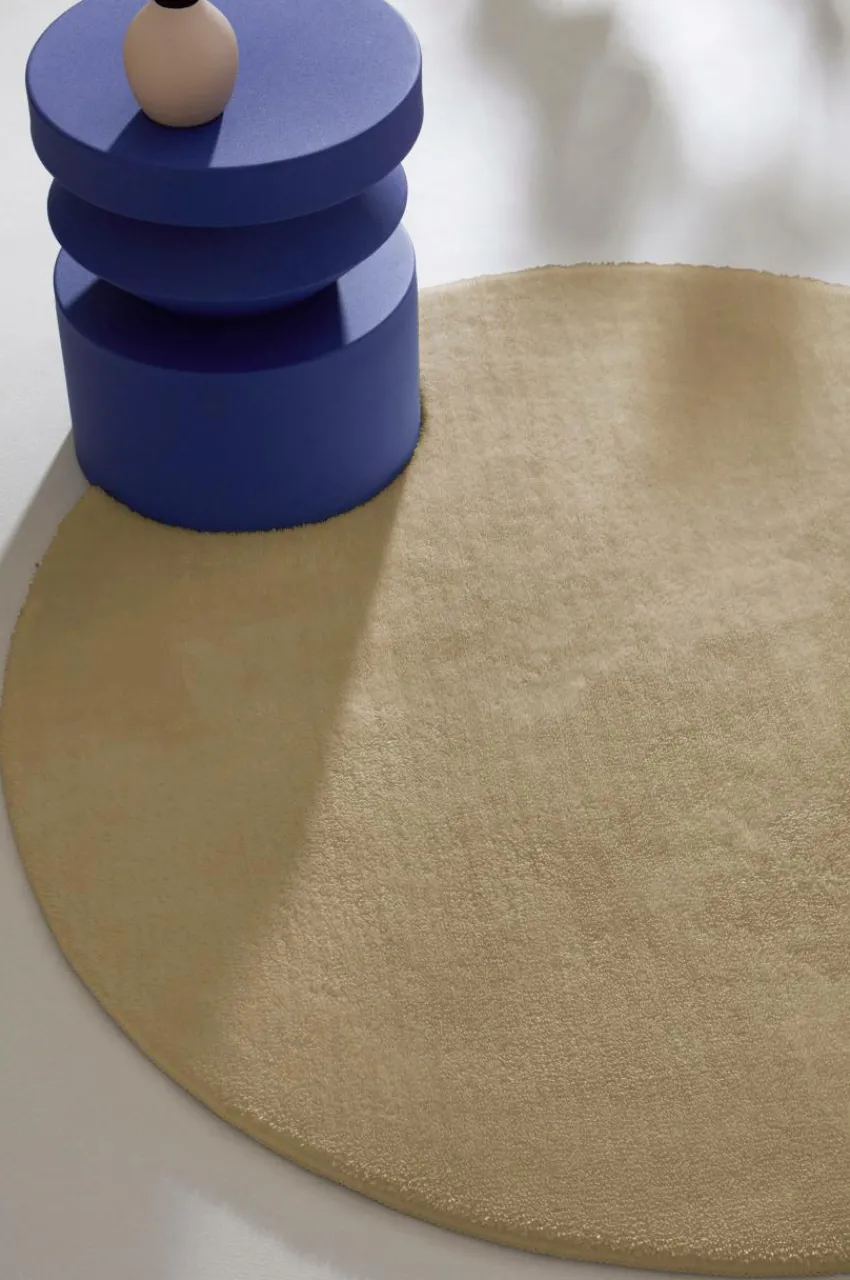 Lugg- & Ryamattor|Julgransmattor|Jotex CORAL Rund Luggmatta Beige
