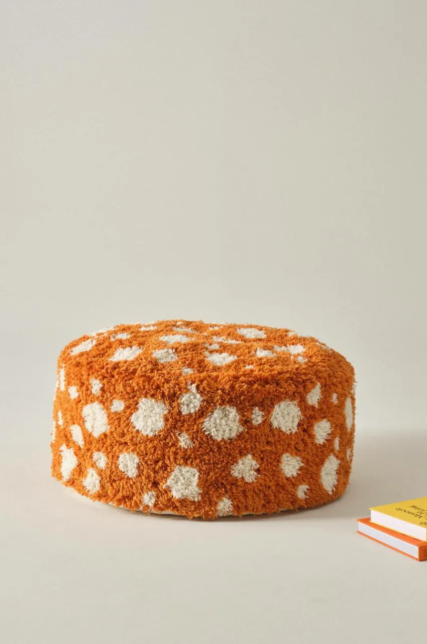 Sittpuffar|Jotex CORALLI Puff Orange/Vit