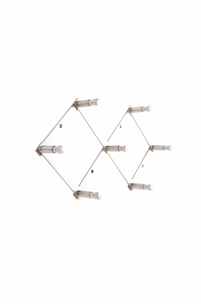 Badrumstillbehör|Förvaring|Jotex CROSSY Hängare - 7 Knoppar Silver