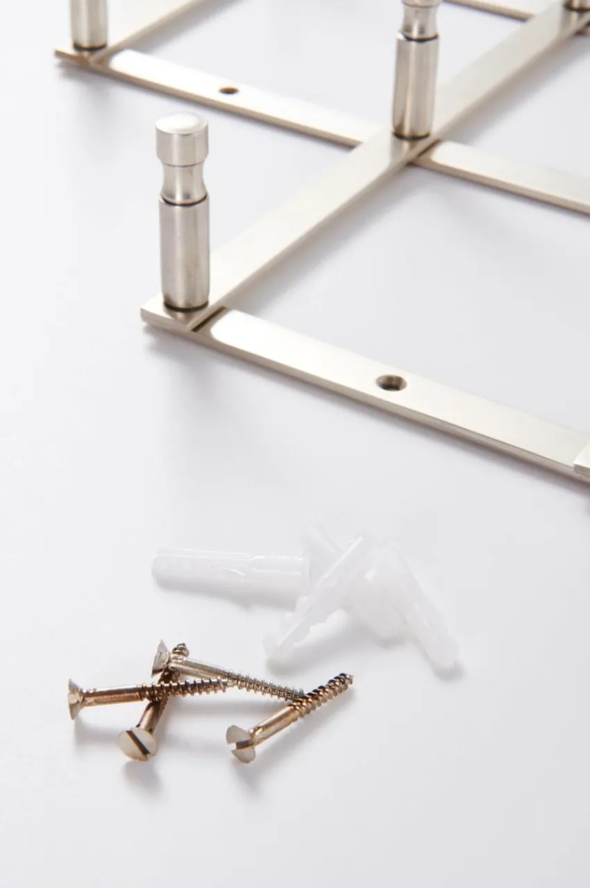 Badrumstillbehör|Förvaring|Jotex CROSSY Hängare - 7 Knoppar Silver