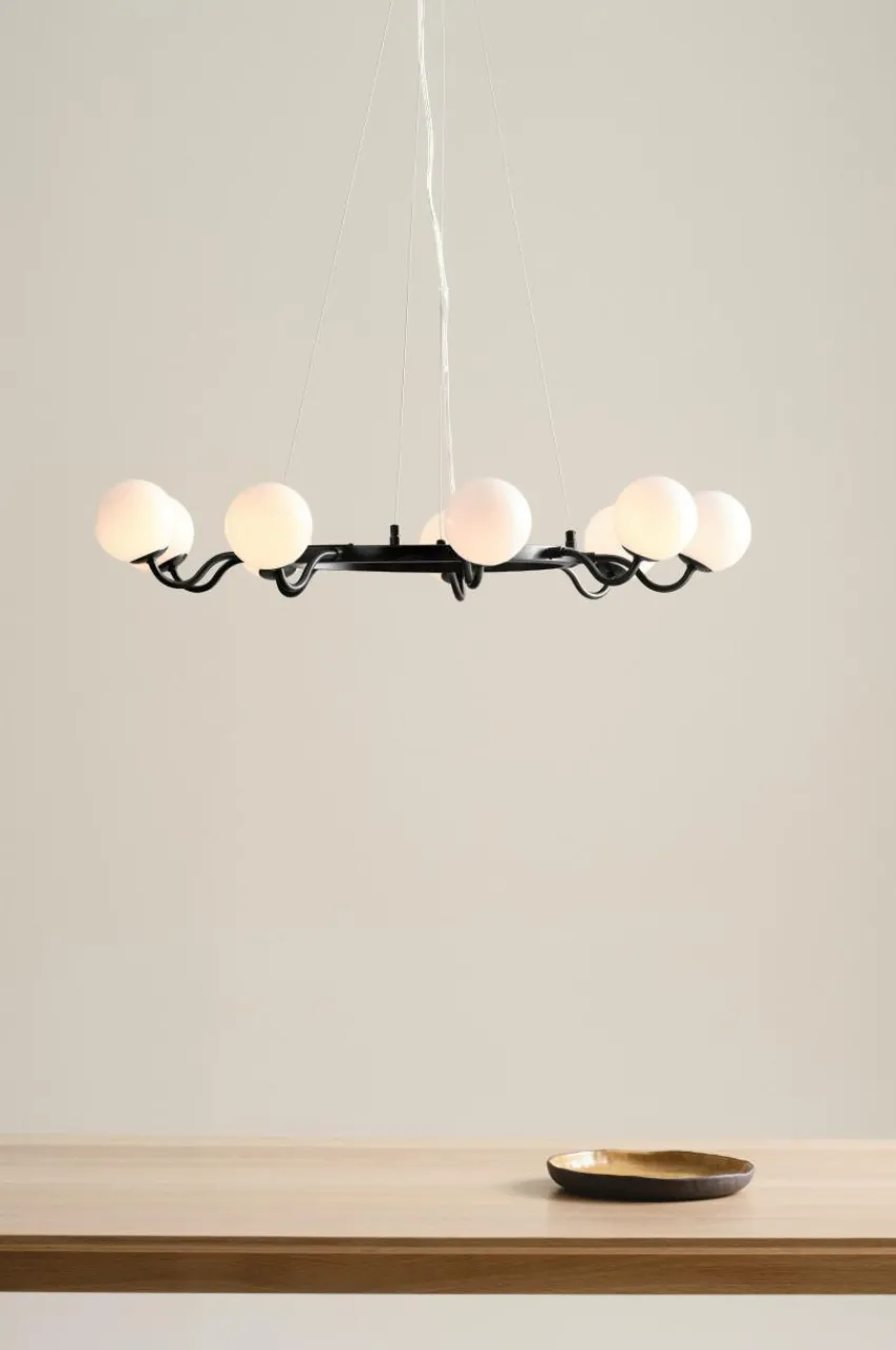 Taklampor|Kristallkronor & Takkronor|Jotex CURVY Taklampa Svart