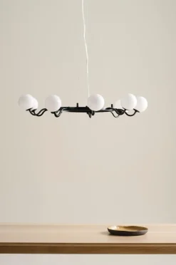 Taklampor|Kristallkronor & Takkronor|Jotex CURVY Taklampa Svart