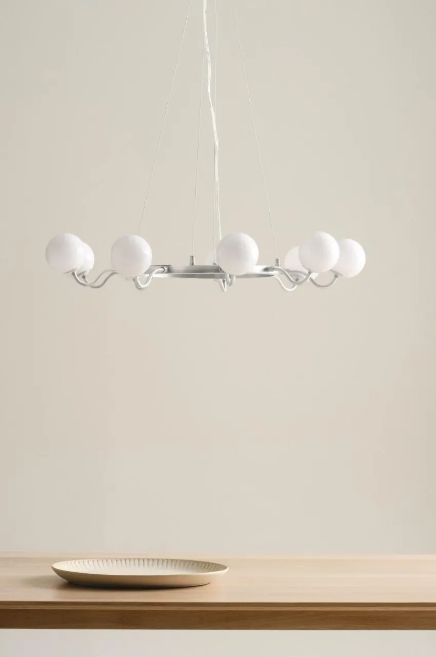 Taklampor|Kristallkronor & Takkronor|Jotex CURVY Taklampa Nickel satin